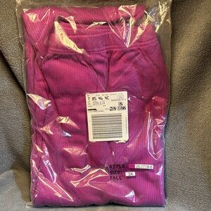 Woman Within Ribbed Pull-On Pants in Magenta